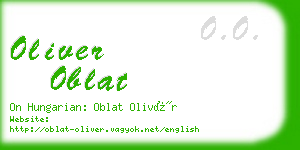 oliver oblat business card